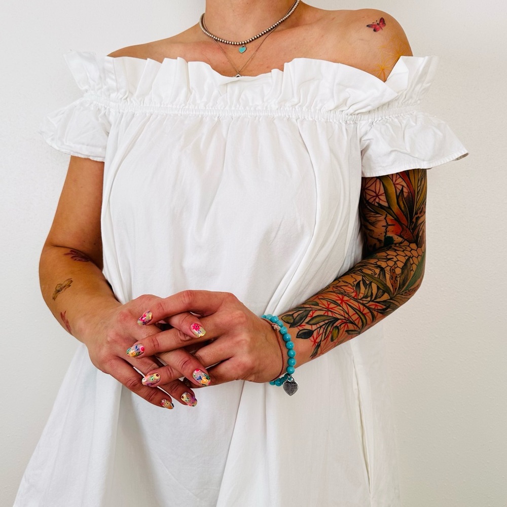 Free people off shoulder mini dress - Picture 6 of 11